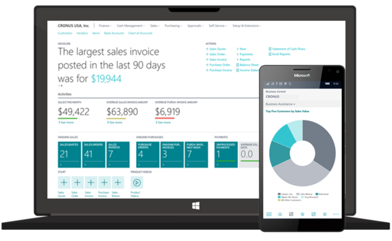 Cloud ERP | Microsoft Dynamics 365 Business Central Pricing Page.
