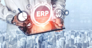 Enterprise Resource Management ERP software system for business resources presented in modern graphic interface technology to manage company enterprise resources.