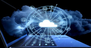 Cloud computing technology concept – 3D Image